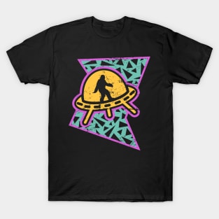 Rad 90s Pattern - Alien UFO & Bigfoot T-Shirt